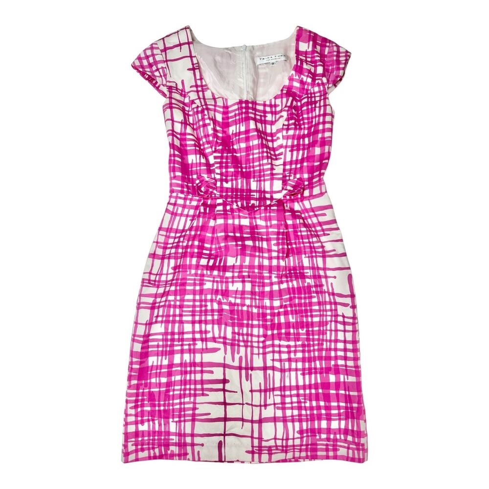 Trina Turk Pink and White Mini Dress